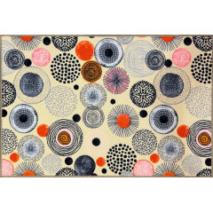 Коврик Таба 57х90 Круги на светло-бежевом фоне