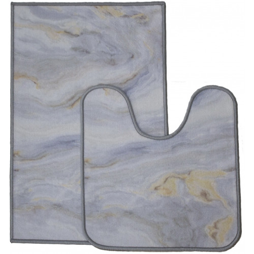 Коврик 2-й набор Клеопатра с рисунком 50х80+57х60 604657 белый мрамор