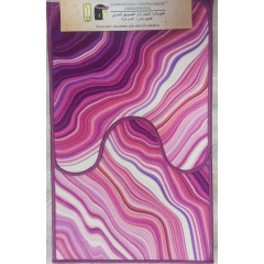 Коврик 2-й набор Клеопатра с рисунком 50х80+57х60 602995 фиолетово-розовые волны