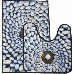 Килимок 2-й набір Клеопатра з малюнком 50х80+57х60 600406 сірий камні