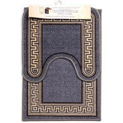 Килимок 2-й набір Клеопатра з малюнком 50х80+57х60 35032 сірий кант версаче