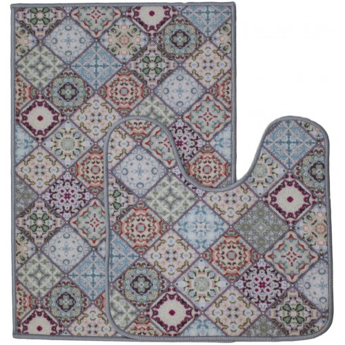 Килимок 2-й набір Клеопатра з малюнком 50х80+57х60 600646 орнамент плитка по діагоналі