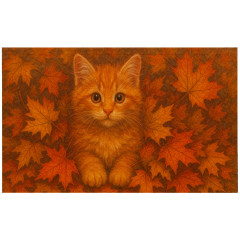 Коврик резина K-602-351 принт 75х45х0,4 Котенок