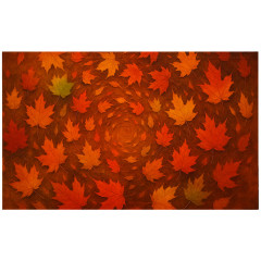 Килимок гума K-602-357 принт 75х45х0,4 Листя