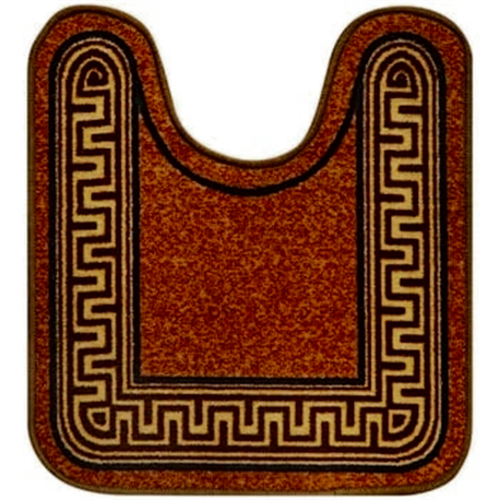 Коврик Таба туалетник 57х80 коричневый кант версаче