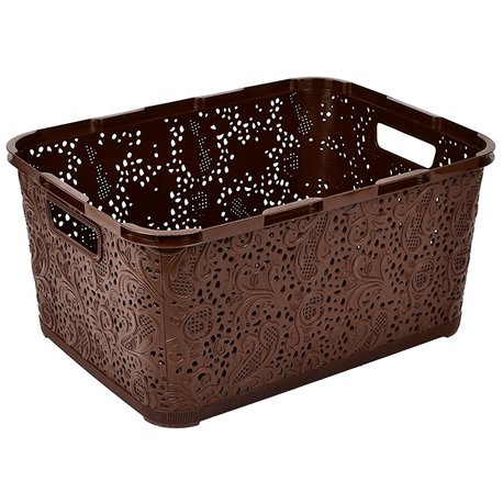 Кошик Ажур 18л без кришки ПБ-584 коричневий