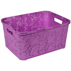 Кошик Ажур 18л без кришки ПБ-584 бузковий