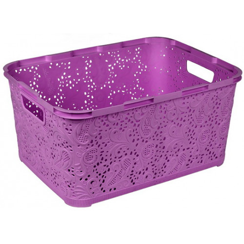Кошик Ажур 18л без кришки ПБ-584 бузковий