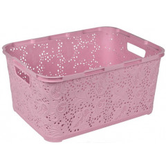 Кошик Ажур 18л без кришки ПБ-584 рожевий