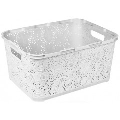 Кошик Ажур 18л без кришки ПБ-584 білий