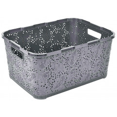 Корзина Ажур 18л без крышки ПБ-584 серый