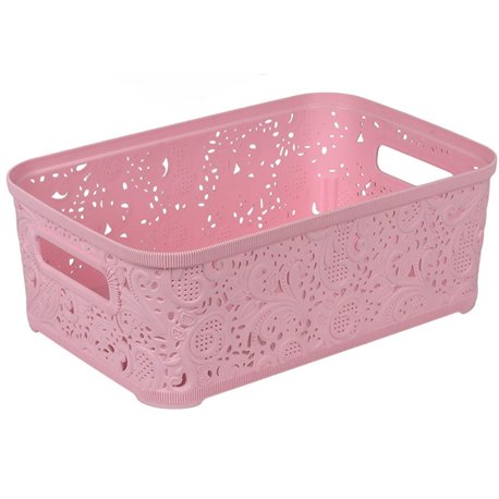Корзина Ажур  4,7л без крышки ПБ-430 розовый