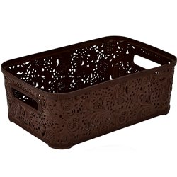 Корзина Ажур  4,7л без крышки ПБ-430 коричневый