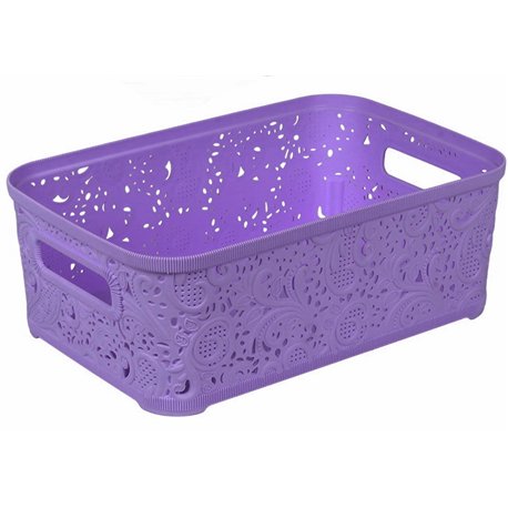 Корзина Ажур  4,7л без крышки ПБ-430 фиолетовый