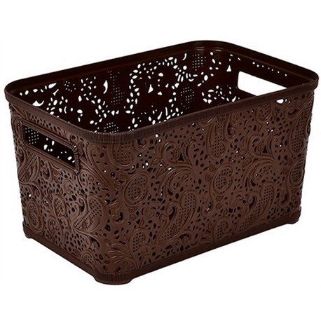 Корзина Ажур  7,5л без крышки ПБ-423 коричневый