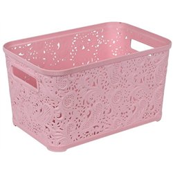 Корзина Ажур  7,5л без крышки ПБ-423 розовый
