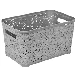 Кошик Ажур 7,5л без кришки ПБ-423 сірий
