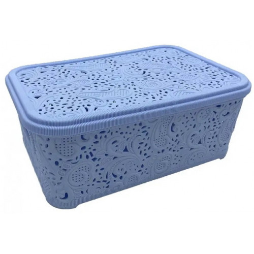 Кошик Ажур 4,7л з кришкою ПБ-447 блакитний