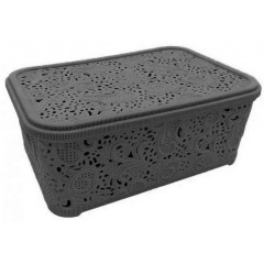 Кошик Ажур 4,7л з кришкою ПБ-447 антрацит
