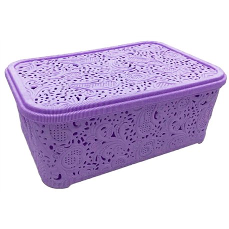 Кошик Ажур 4,7л з кришкою ПБ-447 фіолетовий