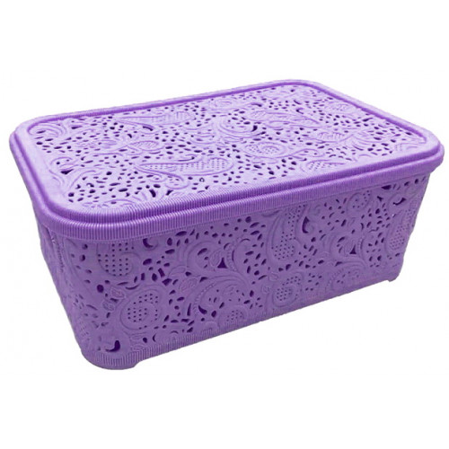 Кошик Ажур 4,7л з кришкою ПБ-447 фіолетовий