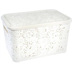 Кошик Ажур 7,5л з кришкою ПБ-416 білий