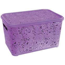Кошик Ажур 7,5л з кришкою ПБ-416 фіолетовий