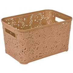 Кошик Ажур 12л без кришки ПБ-577 бежевий
