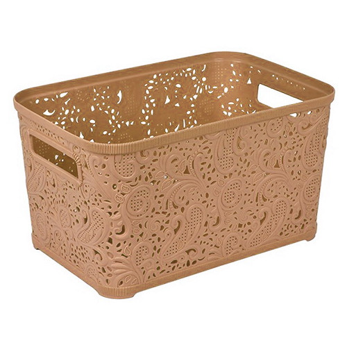 Кошик Ажур 12л без кришки ПБ-577 бежевий