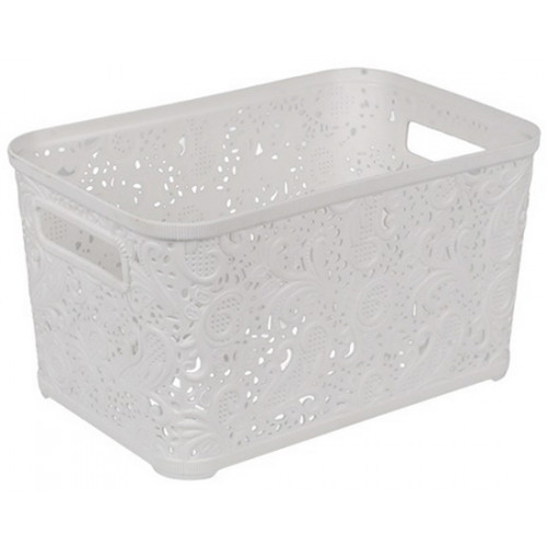 Корзина Ажур 12л без крышки ПБ-577 белый
