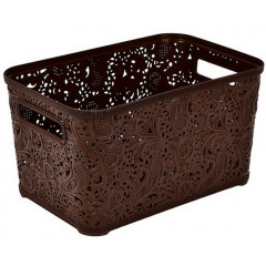 Корзина Ажур 12л без крышки ПБ-577 коричневый