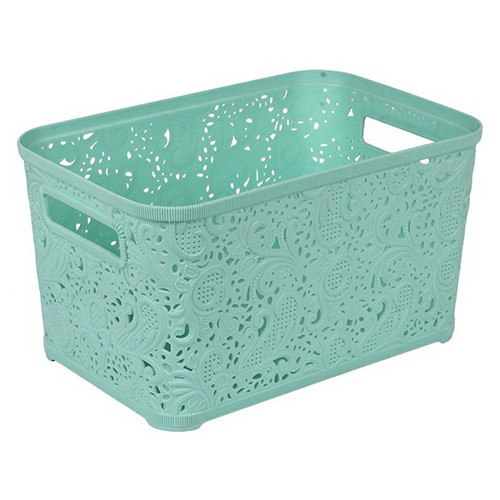 Корзина Ажур 12л без крышки ПБ-577 мятный