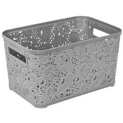 Кошик Ажур 12л без кришки ПБ-577 сірий