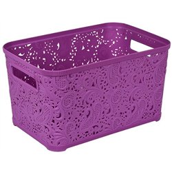 Кошик Ажур 12л без кришки ПБ-577 фіолетовий