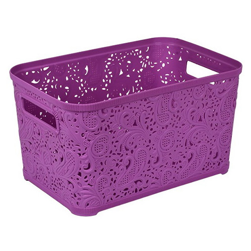 Корзина Ажур 12л без крышки ПБ-577 фиолетовый
