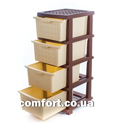 Комод R-plastic 4-яр Компакт в коробці бежево-коричневий 2