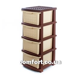 Комод R-plastic 4-яр Компакт в коробці бежево-коричневий
