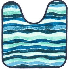 Килимок Таба туалетнік 57х80 синьо-блакитні хвилі