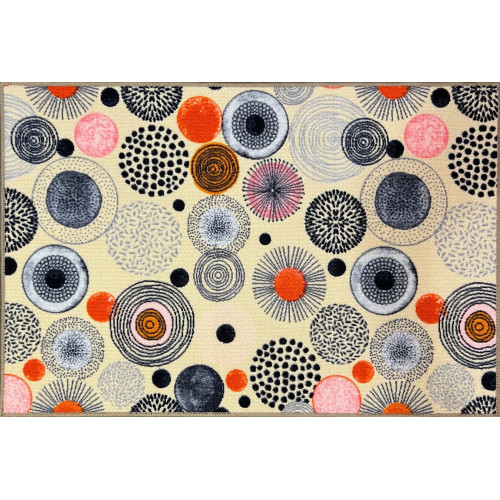 Коврик Таба 50х80 круги на бежевом