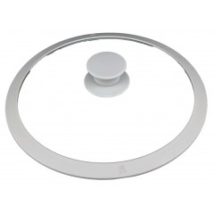 Крышка с силиконовым ободком 24SGL стекло 24см с ручкой