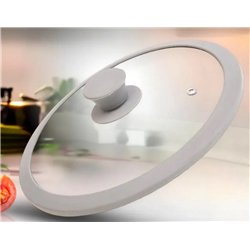 Крышка с силиконовым ободком 28SGL стекло 28см с ручкой 2