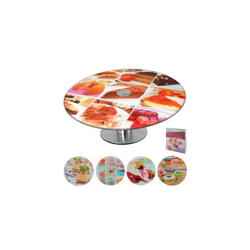 Столик подставка поворотный 32GT для торта стекло 32см