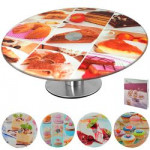 Столик подставка поворотный 32GT для торта стекло 32см