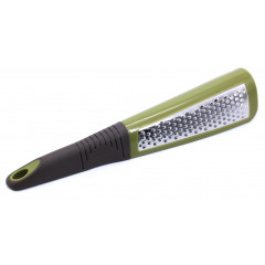 Тертка 1065 2-гран з ручкою 2 в 1  29х6х6см зелена з сірим