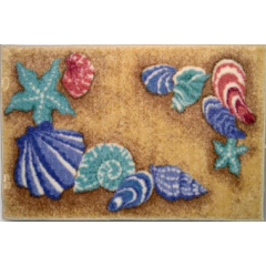 Коврик Таба 40х60 Ракушки на бежевом