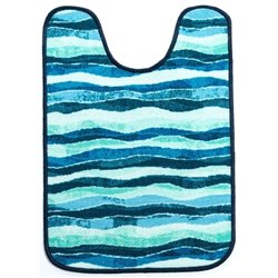 Коврик Таба туалетник 57х80 сине-голубые волны