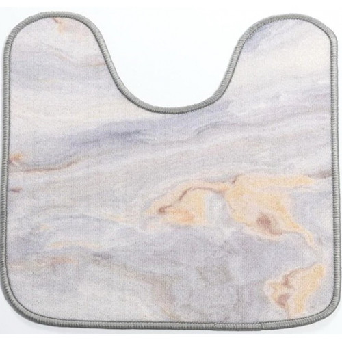 Коврик Таба туалетник 57х60 белый мрамор