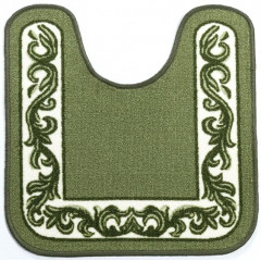 Килимок Таба туалетнік 57х60 оливковий кант