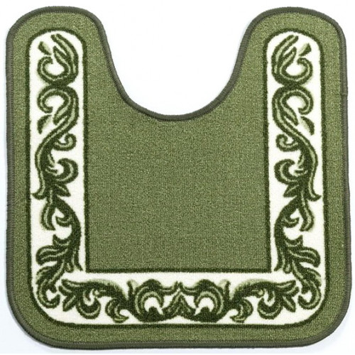 Коврик Таба туалетник 57х60 оливковый кант 