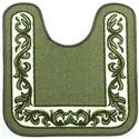 Коврик Таба туалетник 57х60 оливковый кант 